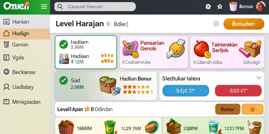 Screenshot menampilkan antarmuka permainan yang menarik.