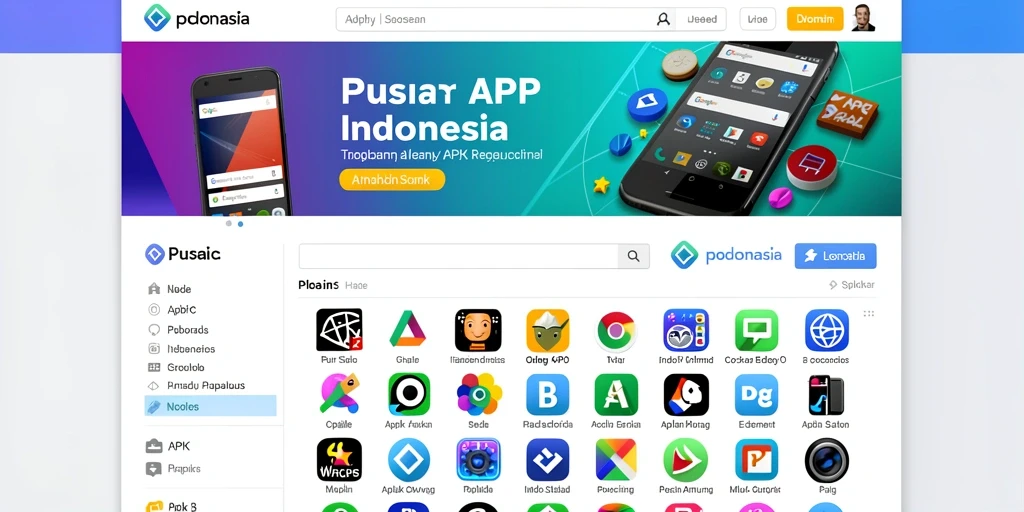 Tampilan menu utama yang menarik dengan grafik yang cerah.