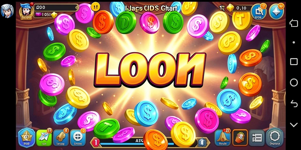 Tampilan mesin slot LUCKYSLOTS yang menarik.