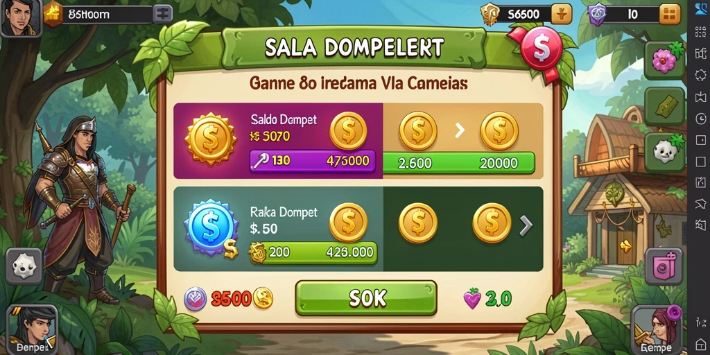 Screenshot menampilkan antarmuka permainan yang menarik dan sederhana.