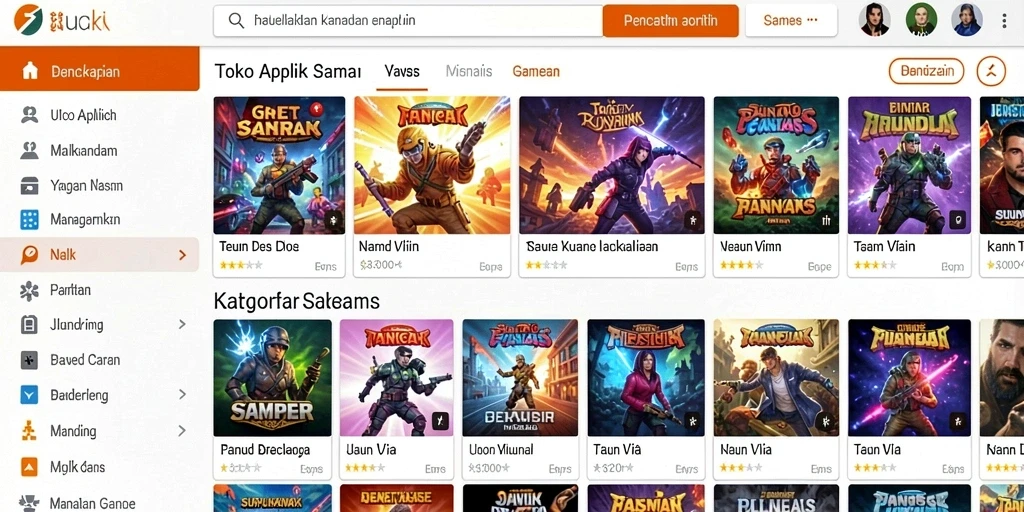 Tampilan utama SURGA19 yang menarik dan user-friendly.
