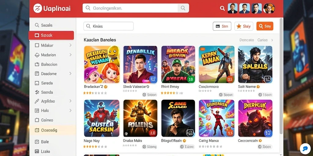 Tampilan awal game yang menarik dan penuh warna.